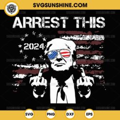 Trump Arrest This SVG Cut File, Trump 2024 American Flag SVG