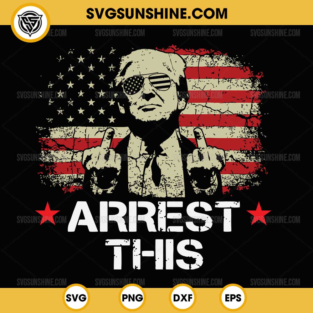 Trump Arrest This SVG PNG, Donald Trump Middle Finger SVG PNG