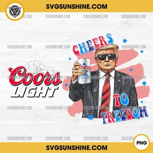 Trump Coors Light Beer Cheers To Freedom PNG, Trump Coors Light Beer PNG