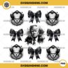 Trump Pennywise Coquette Bow PNG, Trump Halloween Coquette Bow PNG Sublimation Designs