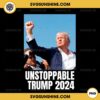 Unstoppable Trump 2024 PNG- Donald Trump Fist Pump PNG
