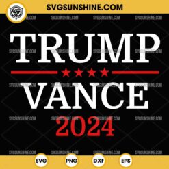 Silhouette Trump Vance 2024 SVG, Trump Vance 2024 SVG Cut Files For Cricut Silhouette