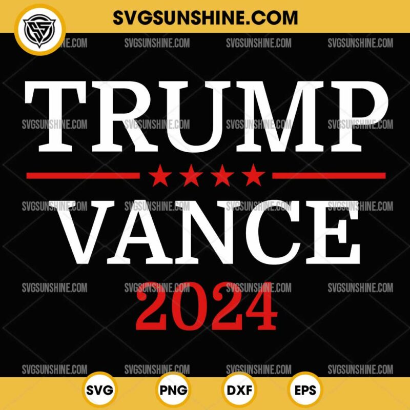 Silhouette Trump Vance 2024 SVG, Trump Vance 2024 SVG Cut Files For ...