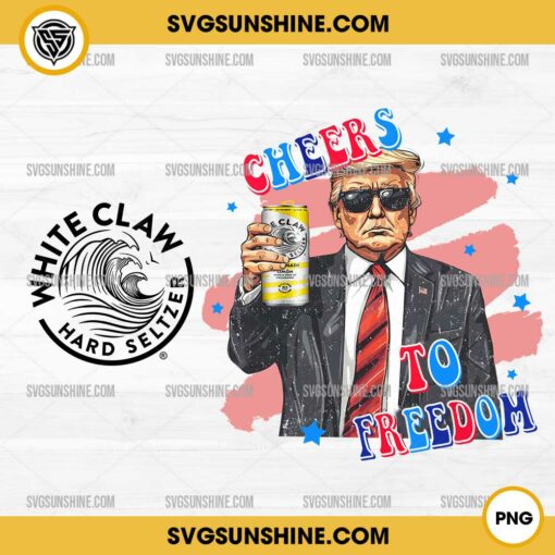 Trump White Claw Hard Seltzer Cheers To Freedom PNG, Trump White Claw Hard Seltzer PNG