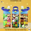 Super Mario Character 12oz Kids Flip Top Sippy Cup Tumbler Wrap PNG File