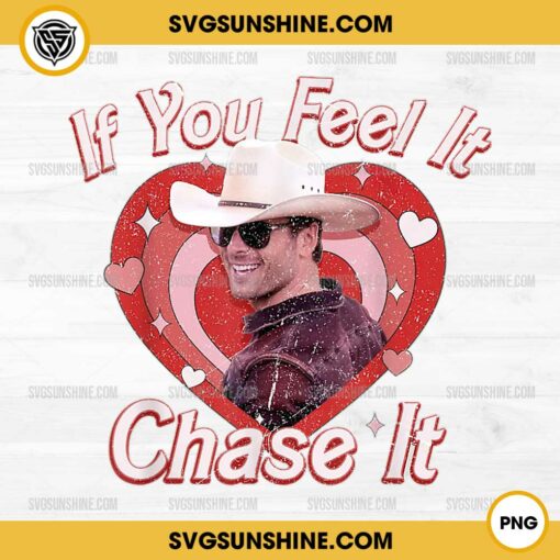 Glen Powell PNG, If You Feel It Chase It PNG