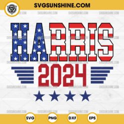 American Flag Harris 2024 SVG PNG, Kamala Harris 2024 SVG DXF EPS PNG