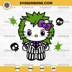 Beetlejuice Hello Kitty SVG, Hello Kitty Horror Halloween SVG, Beetlejuice SVG