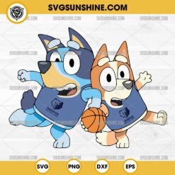 Bluey And Bingo Memphis Grizzlies Basketball SVG PNG File