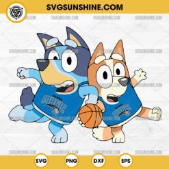 Bluey And Bingo Orlando Magic Basketball SVG PNG File