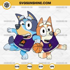 Bluey And Bingo Phoenix Suns Basketball SVG PNG File