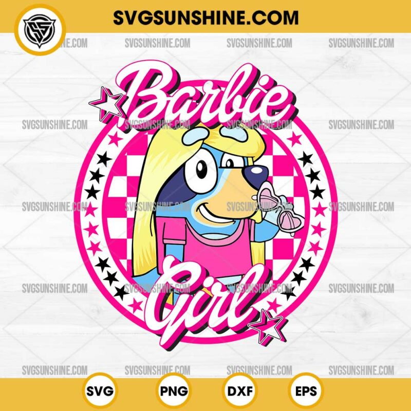 Bluey Barbie Girl SVG PNG File
