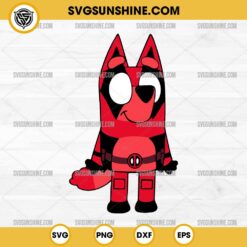 Bluey Cosplay Deadpool SVG PNG Cut File