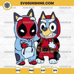 Bluey Deadpool SVG, Bluey And Deadpool SVG PNG Silhouette Clipart