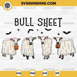 Bull Sheet SVG Cut File, Cow Bull Ghost Halloween SVG, Ghost Cow SVG