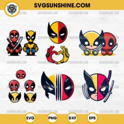 Bundle Deadpool Wolverine SVG, Deadpool & Wolverine SVG Cut Files, Deadpool and Wolverine PNG