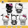 Bundle Hello Kitty Skeleton SVG, Hello Kitty Halloween SVG Bundle, Kitty Skeleton SVG