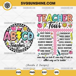 Bundle Teacher Tour SVG, ABCD Teacher Tour SVG, Teacher SVG