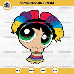 Buttercup Powerpuff Girls Mexican Maria Doll SVG PNG