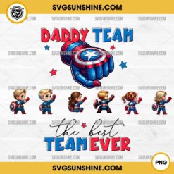 Bundle Custom Daddy Team PNG, Captain America Dad Fist Bump PNG, Captain America Dad PNG, Superhero Father's Day PNG