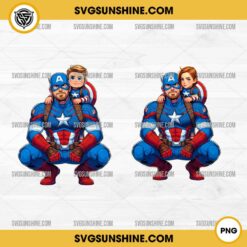 Captain America Dad PNG Bundle, Captain America Father's Day PNG, Superhero Father's Day PNG