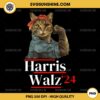 Harris Walz 24 PNG, Funny Cat 2024 President PNG, Childless Cat Ladies For Kamala PNG