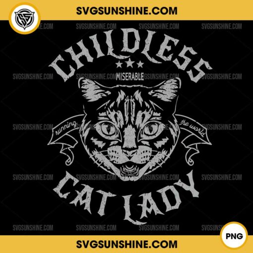 Childless Cat Lady PNG Silhouette Vector Clipart