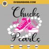 Chucks And Pearls 2024 Svg, Chucks & Pearls Svg, Pink Converse Shoes And Pearls Svg