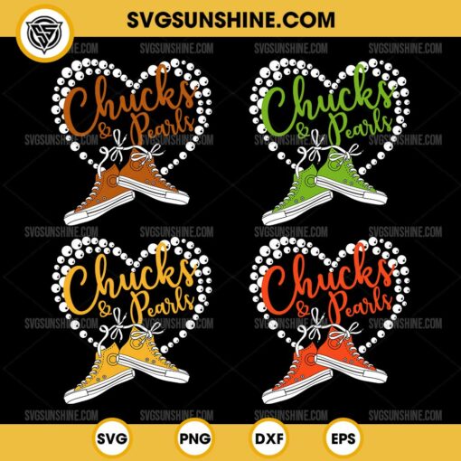 Chucks And Pearls 2024 SVG Bundle, Chucks And Pearls SVG, Kamala Harris Converse Sneakers SVG