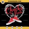 Chucks And Pearls SVG, Pearl Heart SVG, Red Converse Sneakers Kamala Harris SVG