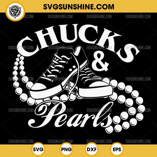 Silhouette Chucks And Pearls SVG Cricut