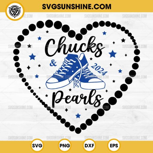 Chucks And Pearls 2024 SVG PNG Silhouette Cricut