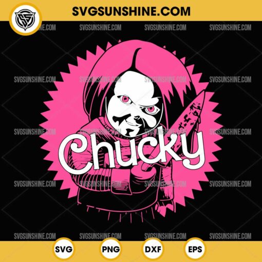 Chucky SVG, Pink Chucky SVG, Horror Chucky Barbie SVG