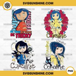 Coraline PNG Bundle, Coraline PNG File 4 Designs