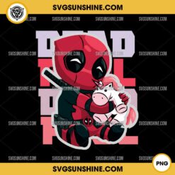 Deadpool Hugging Unicorn PNG Sublimation