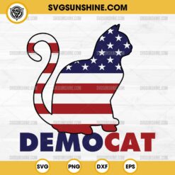 Democat SVG, Democrat Republican Cute Cat USA Flag SVG