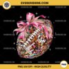 Coquette Football PNG Designs, Disco Football PNG, Pink Bow Football PNG