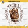 Football Mama Touchdown Season PNG, Coquette Football Bows PNG, Coquette Football Mom PNG