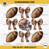 Coquette Football Bows PNG, Coquette Football PNG, Football Bow PNG