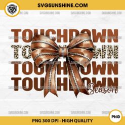 Coquette Football Touchdown Season PNG, Football Season PNG File