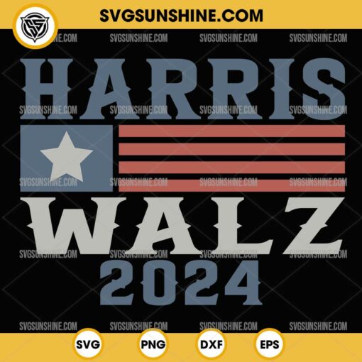 Kamala Harris Tim Walz 2024 SVG, Harris Walz 2024 SVG PNG