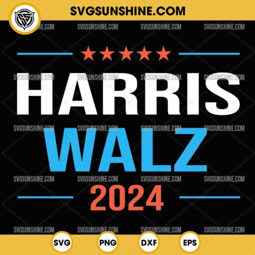 Silhouette Harris Walz 2024 SVG, Kamala Harris And Tim Walz SVG Cricut