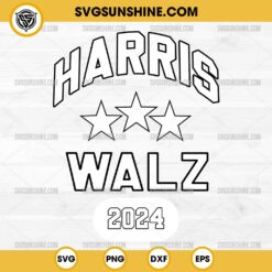 Harris Walz 2024 for President SVG, Stars Kamala Harris And Tim Walz SVG