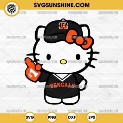 Hello Kitty #1 Cincinnati Bengals Football SVG PNG DXF EPS Cut Files