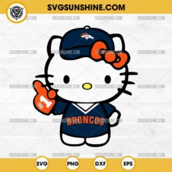 Hello Kitty #1 Denver Broncos Football SVG PNG DXF EPS Cut Files