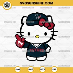 Hello Kitty #1 Houston Texans Football SVG PNG DXF EPS Cut Files