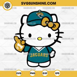 Hello Kitty #1 Jacksonville Jaguars Football SVG PNG DXF EPS Cut Files