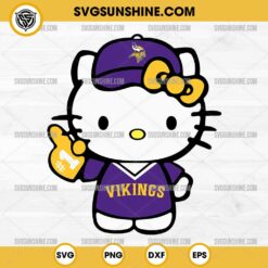 Hello Kitty #1 Minnesota Vikings Football SVG PNG DXF EPS Cut Files