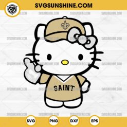 Hello Kitty #1 New Orleans Saints Football SVG PNG DXF EPS Cut Files