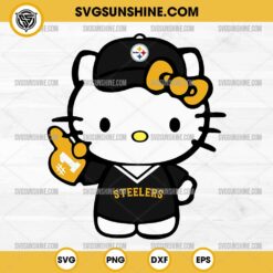 Hello Kitty #1 Pittsburgh Steelers Football SVG PNG DXF EPS Cut Files